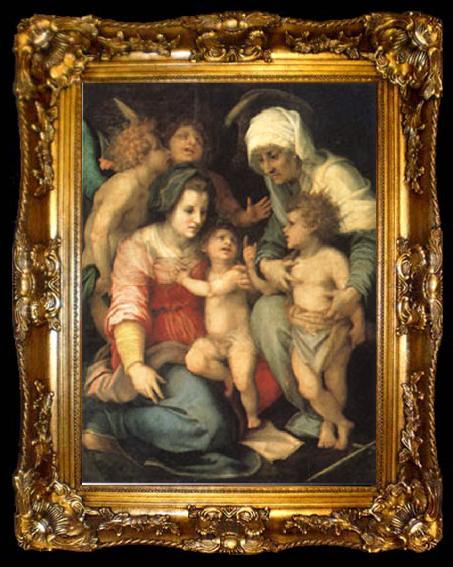 framed  Andrea del Sarto The Holy Family with Angels (mk05), ta009-2